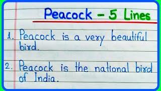 5 lines on peacock in English || Peacock short 5 lines in English || About Peacock 5 lines essay