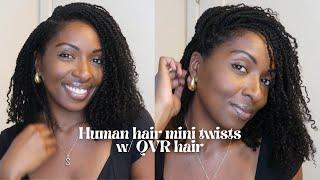 human hair mini twists using QVR Afro Kinky Bulk Hair!