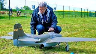 RC BELL P-59 AIRACOMET BEAUTIFUL SCALE TURBINE MODEL JET FLIGHT DEMONSTRATION