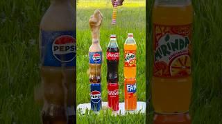 CoKE vs Pepsi  vs Mirinda : who will make the fountain higher?