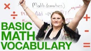 Basic MATH vocabulary in English