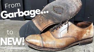 Allen Edmonds Shoe Restoration | Total Transformation From Trash to New