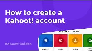 How to create a Kahoot! account