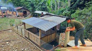 2 days of work: KONG and NHAT finished building a CABIN for 2 pigs from discarded pieces of wood.