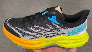 Hoka Speedgoat 5 Black Evening Primrose Trail Running Shoes