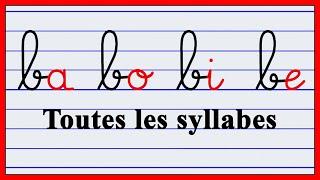 apprendre à lire et à écrire les syllabes en français