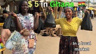 what $ 5 can get you in a GHANA LOCAL MARKET || COST of Living on BUDGET|| West Africa