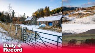 Snow falls across parts of UK after coldest night of the season sees temperature hits minus 7.8C