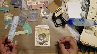 Craft With Me ~ Making pockets/tuck spots for my journal