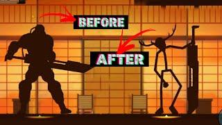 Shadow Fight 2 Titan Before and After