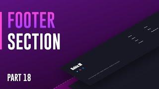 Designing the Footer of the Portfolio Website in Figma - Part 18/22