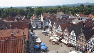 Spaziergang durch die Stadt Rinteln im Weserbergland