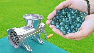 EXPERIMENT MARBLES VS MEAT GRINDER