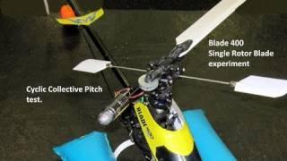 1 シングルローターブレードヘリコプターの実験、Horizo​​n Hobby Blade 400。