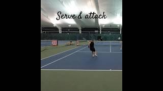 Serve and attack. #njtennis #tennistime #테니스 #tennismatch #tennis #tennislife