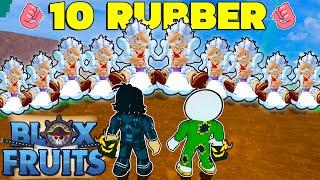 10 RUBBER VS 2 DOUGH SUR BLOX FRUITS ! ft @CRBmp5