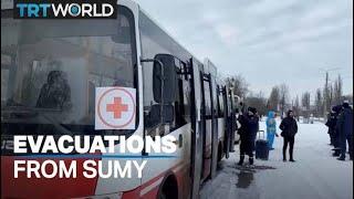 First successful mass evacuation takes place from Sumy