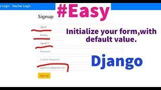 How to add initial value to Django Model form || set default value in form.