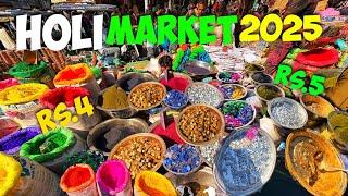 Cheapest Holi Market 2025  Exploring Gulal, Pichkari ₹3Rs | Holi Stash | Sadar Bazaar Holi Market