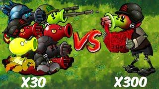 PVZ 1 Fusion Challenge! 300 Plants Fusion VS 300 Ultimate Cherry Shooter - Who Will Win?