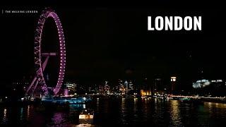 London Night Walking Tour Waterloo & South Bank | London Walk 4K