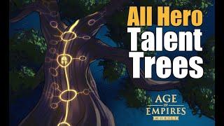 Age of Empires Mobile -  TALENT TREES FOR ALL HEROES UP TO S2 | Rank 1 Guide