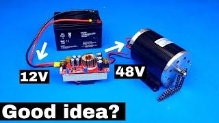 Innovative Electric Bike Motor Testing, Boosted by DC to DC Converter!