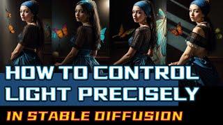 How to Control the light in Stable Diffusion ！Only 2 steps ! so easy !