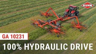 FOUR-ROTOR RAKES WITH 100% HYDRAULIC DRIVE | GA 13231 & GA 15231 | KUHN