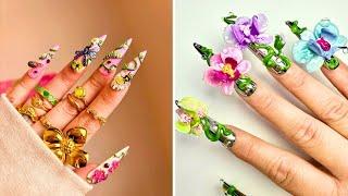 #166 Nature-Themed 3D Nail Art Ideas  Satisfying Nails Video  Nails Inspiration