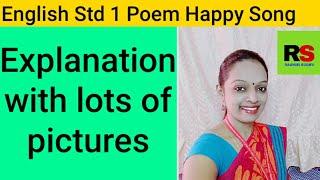 CLASS 1- A HAPPY SONG ENGLISH TEXTBOOK RASHMI SUDEV/ A HAPPY SONG STD 1 ENGLISH MEDIUM UNIT 1