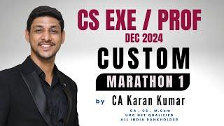 Custom Class 1 | CS EXE / PROF DEC 2024|  TAX LAWS | CA KARAN KUMAR #onlineclasses