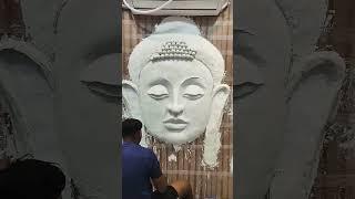 making in putty lord Buddha,#buddha #buddhiststory #craft #creativity #sculpture #wallcraft #fastiv