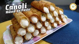 A FORMA MAIS FÁCIL DE FAZER CANOLI DOCE QUE EU JÁ VI | CANNOLI RECHEADO | RECHEIO PARA CANOLI #1036