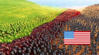 5 Million Zombies Charge Modern US Army BEACH DEFENSE! - Ultimate Epic Battle Simulator 2 UEBS 2