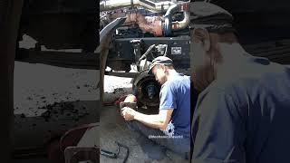 The front wheel brake axle is rusted and stuck. Welding method to remove the axle.