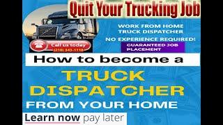 Work From Home as a Truck Dispatcher | No Experience Needed – Full Training & Job Placement!