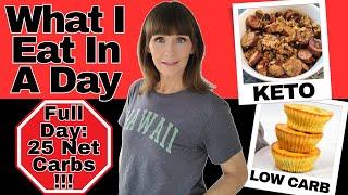 What I Eat In A Day On Keto | 25 Net Carb Day!