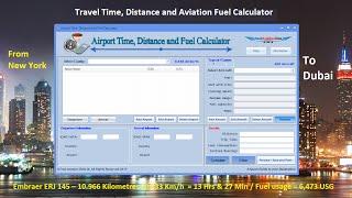 Airport Time, Distance & Fuel Calculator