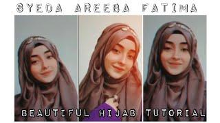 Syeda Areeba Fatima Beautiful hijab tutorial