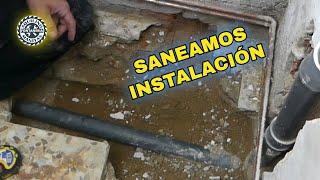 We repair BREAKDOWN Placing PVC PIPES for DRAIN  SIPHONIC BOTTLE.