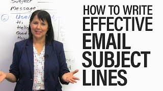 How to Write Effective Email Subject Lines