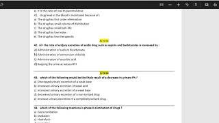 Pharmacokinetics previous exam 2