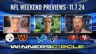 Free NFL Discussion Today 11/7/24: Steelers vs Commanders, Lions at Texans & 49ers at Buccaneers