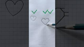 How to draw 3D heart #shorts #craft #art #drawing #crafts #satisfying
