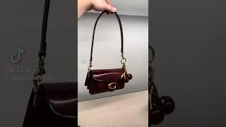 Coach bag with cherry charm  #CoachBag #BagCharm #LuxuryAccessories