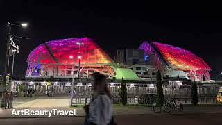 Olympic Stadium Fisht Sochi at Night Стадион Фишт в Сочи ночью