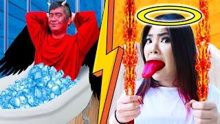 CRAZY ANGEL VS DEMON IN JAIL | FUNNY GOOD AND DEVIL JAIL SITUATIONS BY CRAFTY HACKS PLUS