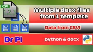 Dynamically make docx files from a template | Data from CSV | docxtpl