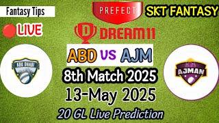ABD vs AJM Dream11, 8th Match, Abu Dubai vs Ajman, 10 . Emirates DT10